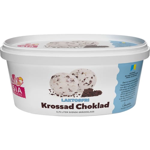 Gräddglass krossad choklad 750ml - Glass, lösvikt