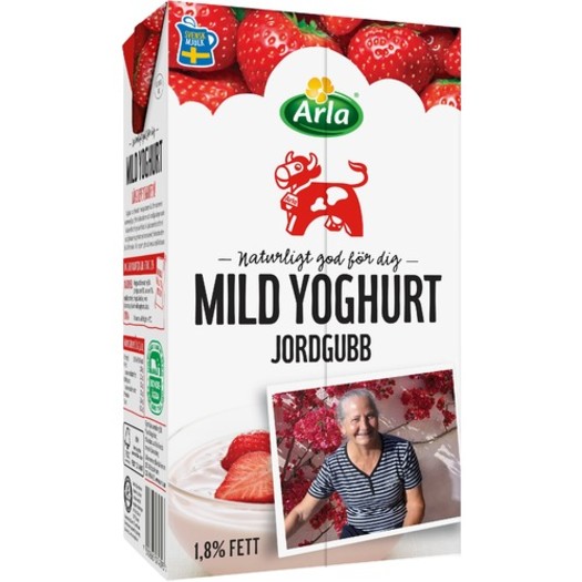 Yoghurt mild jordgubb 1,8% 1L