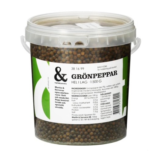 Grönpeppar i lag 1,5kg | Martin & Servera