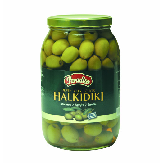 Oliv grön Halkidiki urkärnad 1,85kg