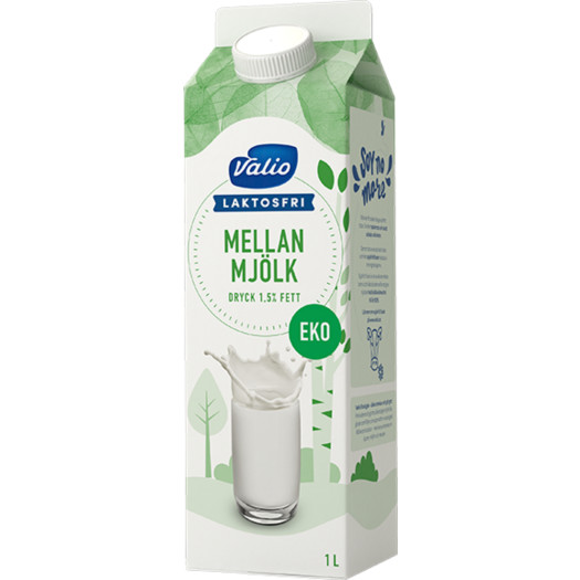 Mellanmjölkdryck laktosfri 1,5% 1L