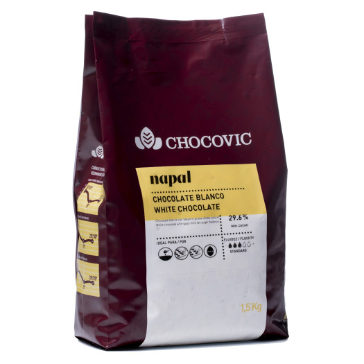 Napal vit choklad pellets 29,6% 1,5kg