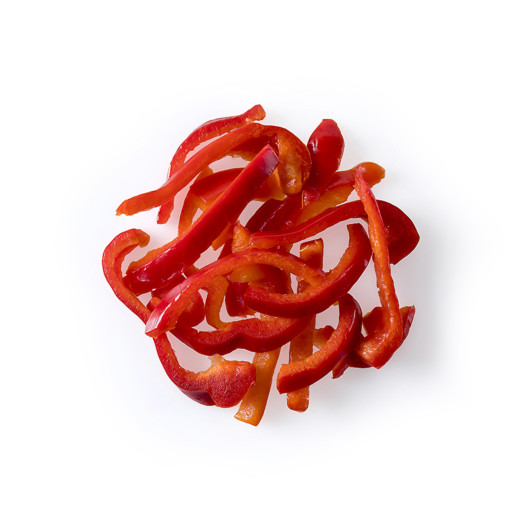 Paprika röd halva skivor 2x1kg