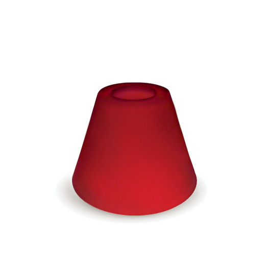 Lampskärm Windsor frostad röd D125 H95mm