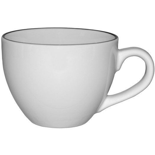 Jumbo kopp vit med svart rand 50cl