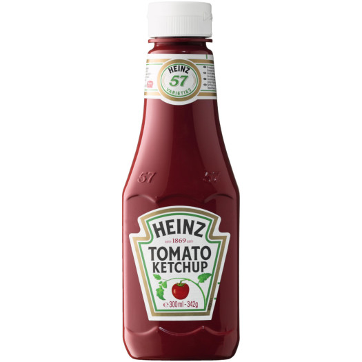 Ketchup Heinz röd plastflaska 342g