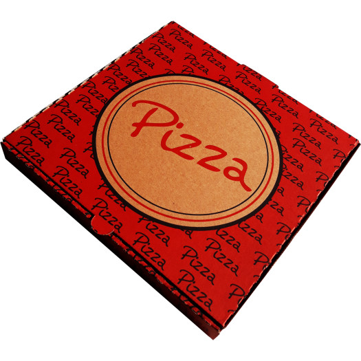 Pizzakartong röd 33x33x3,5cm 100st