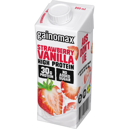Gainomax Protein drink Straw Vanilj 25cl