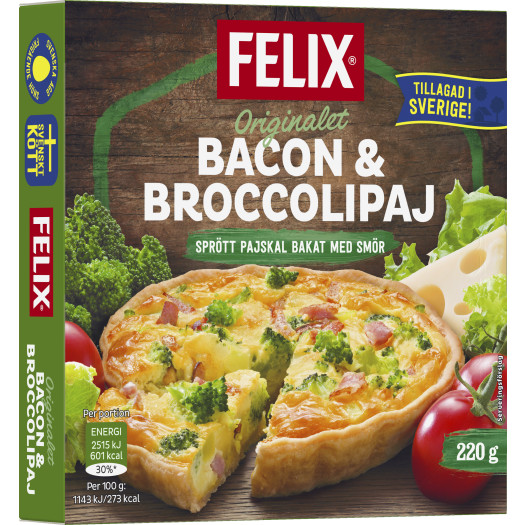 Bacon & Broccolipaj 220g