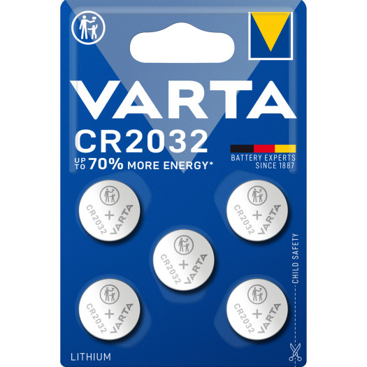 Batteri knappcell Lithium CR2032 3V 5P