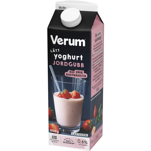 Yoghurt verum jordgubb laktosfr 0,5% 1kg