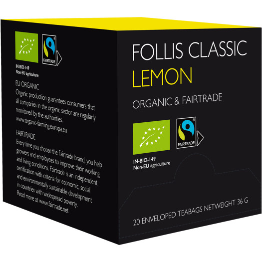 Follis Classic Svart te Citron 20p