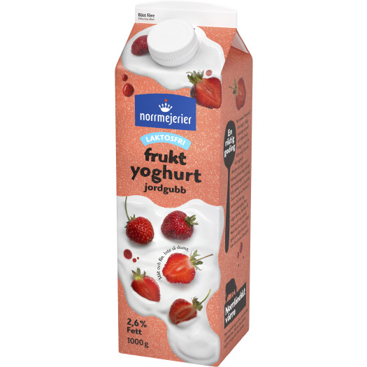 Fruktyoghurt jordgubb laktosfri 2,6% 1kg