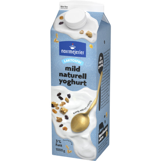 Yoghurt mild naturell laktosfri 3% 1kg