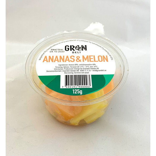 Fruktsallad Ananas/Melon 4x125g