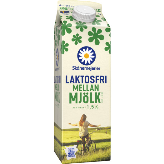 Mellanmjölk laktosfri 1,5% 1L
