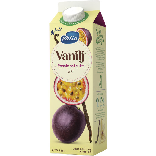 Vaniljyoghurt Passionsfrukt 2,1% 1L