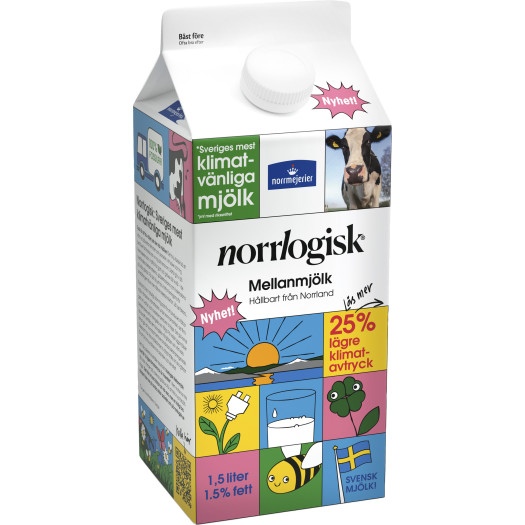 Norrlogisk Mellanmjölk 1,5% 1,5L