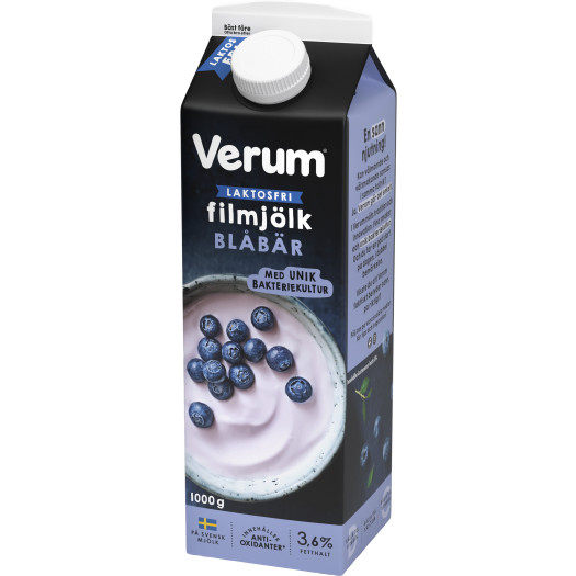 Filmjölk Blåbär laktosfri 3,6% 1kg