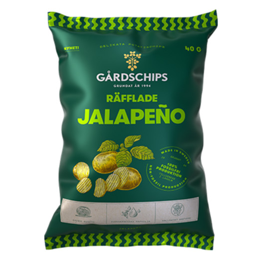 Potatischips Jalapeno Räfflad 40g
