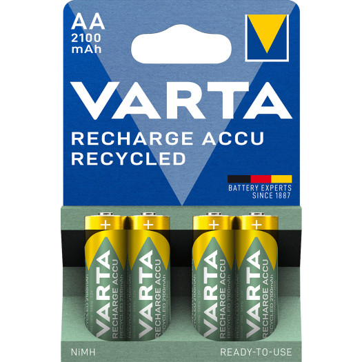 Batteri AA Laddningsbart 2100 mAh 4-p Recycle