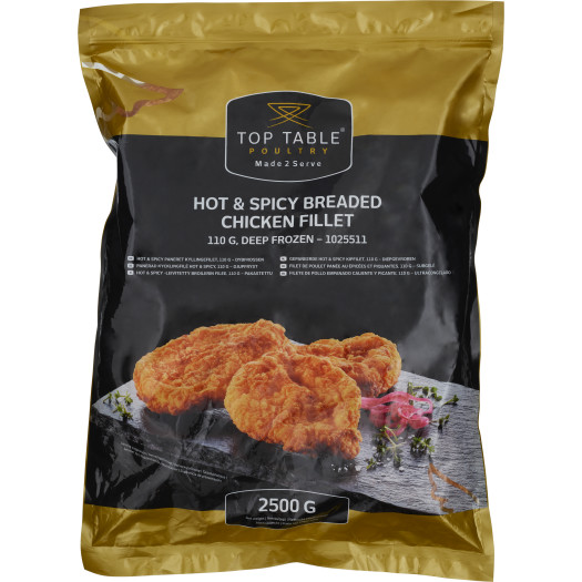 Kycklingfil&eacute; friterad Hot&Spicy 110g/2,5