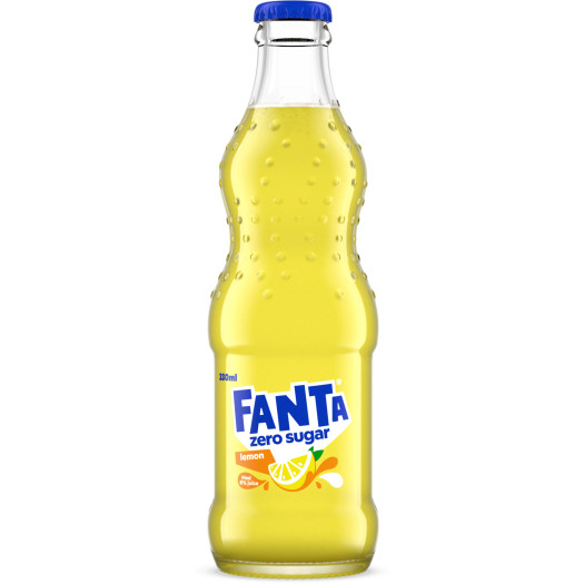 Fanta Lemon Zero  engångsglas 33cl