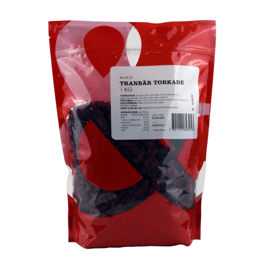 Tranb&auml;r torkade 1kg