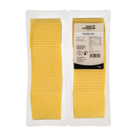 Cheddar skivad 9x9cm 1kg