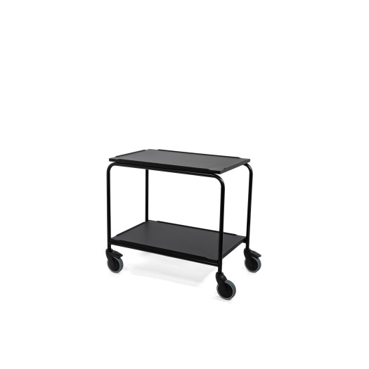 Serveringsbord svart 600X400&nbsp;2 hyllplan
