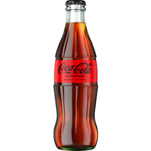 Coca Cola Zero eng&aring;ngsglas 33cl
