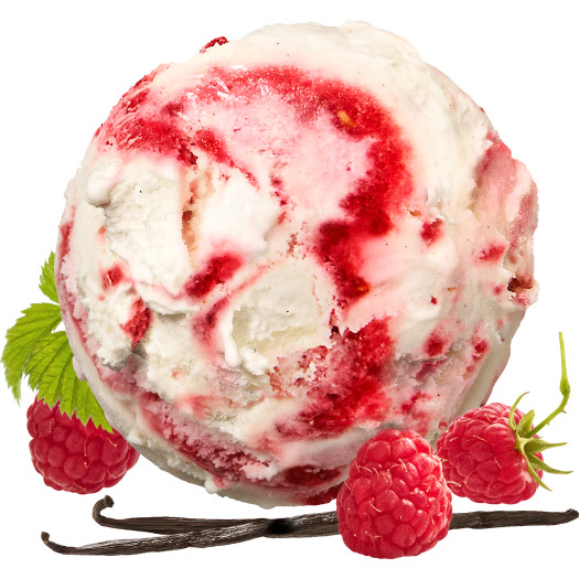 Gr&auml;ddglass vanilj hallonlyx 5L