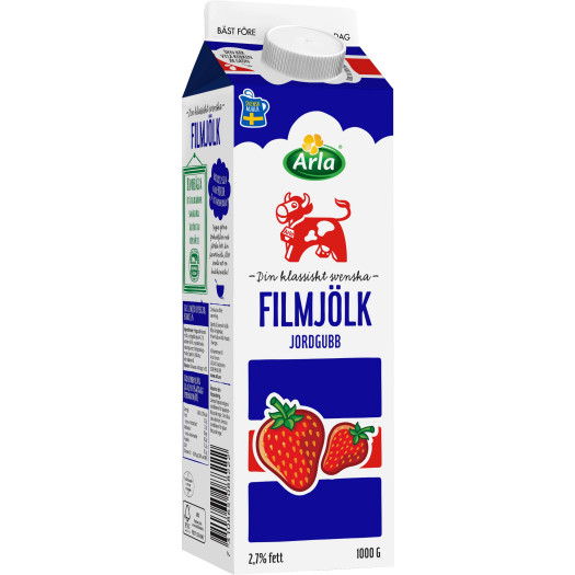 Filmjölk jordgubb 2,7% 1kg