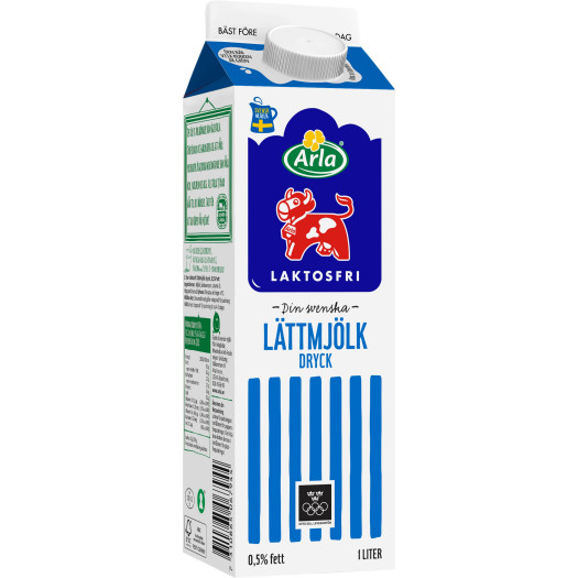 Lättmjölk laktosfri 0,5% 1L