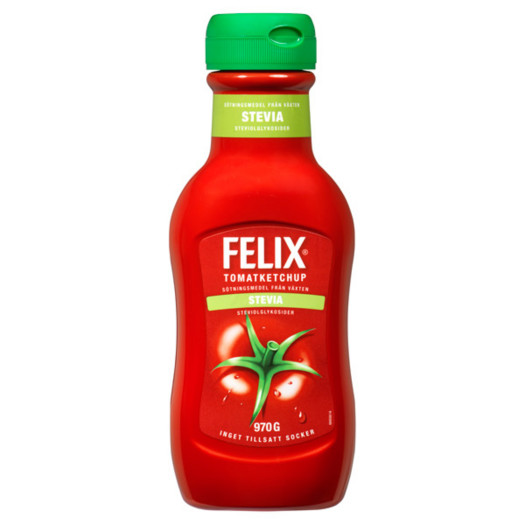 Ketchup stevia Felix plastflaska 970g