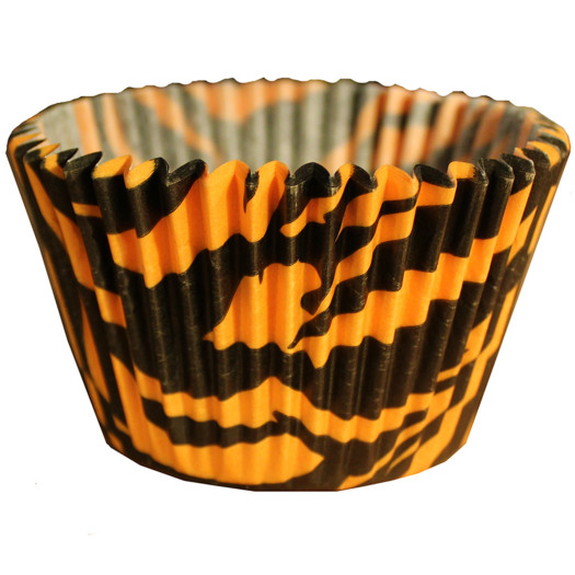 Muffinsform zebra L svart/orange 1000st