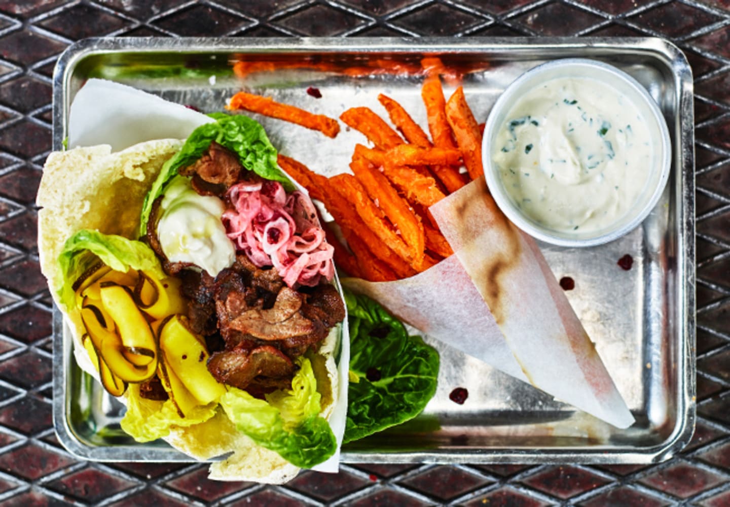 Kebab på vildsvinsskav