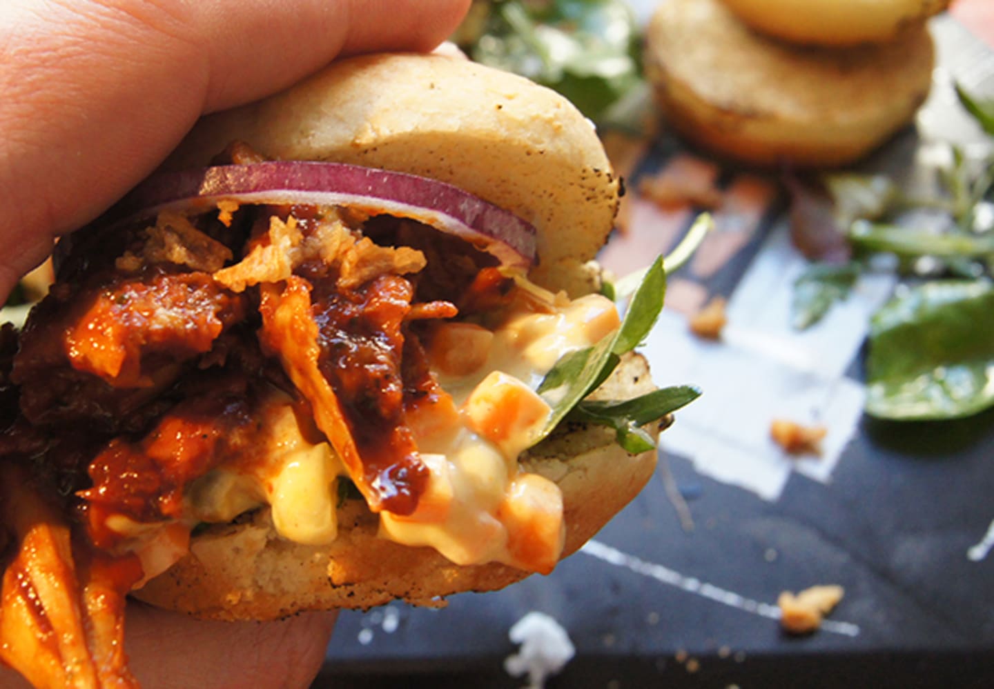 Pulled Oumph! Burger