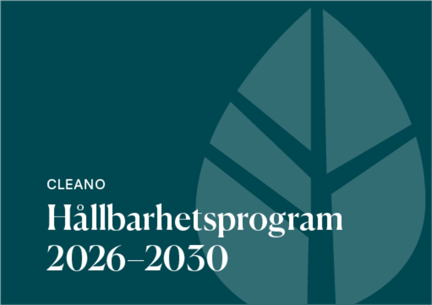 Hållbarhetsprogram - Cleano