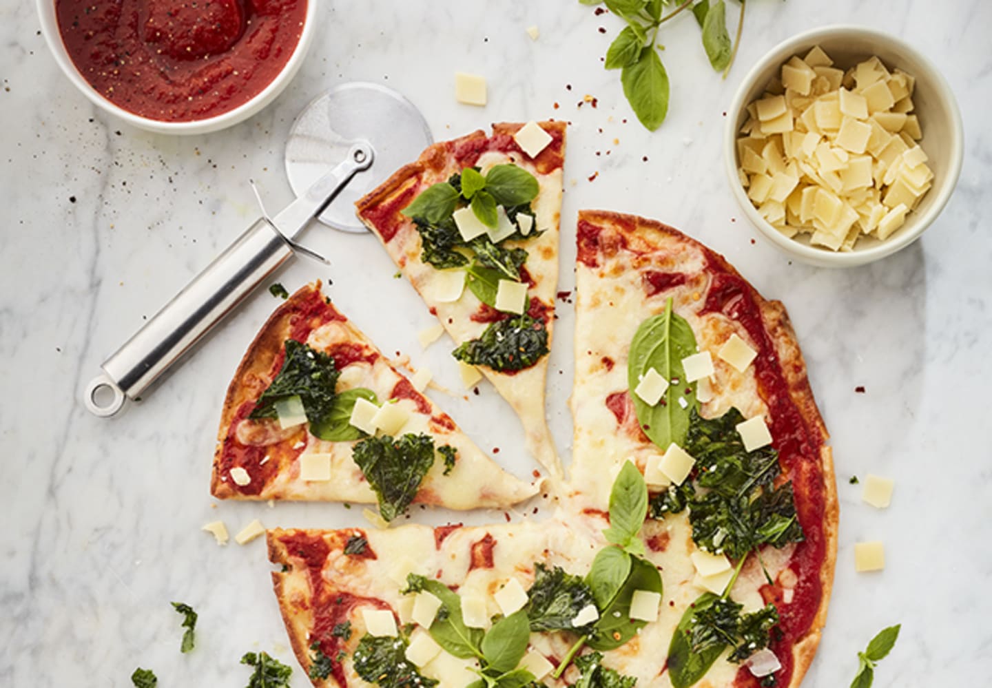 Pizza rosso med dubbel ost