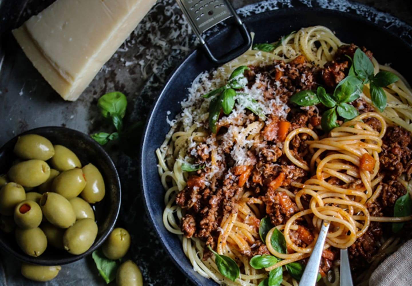 Klassisk köttfärssås med spaghetti