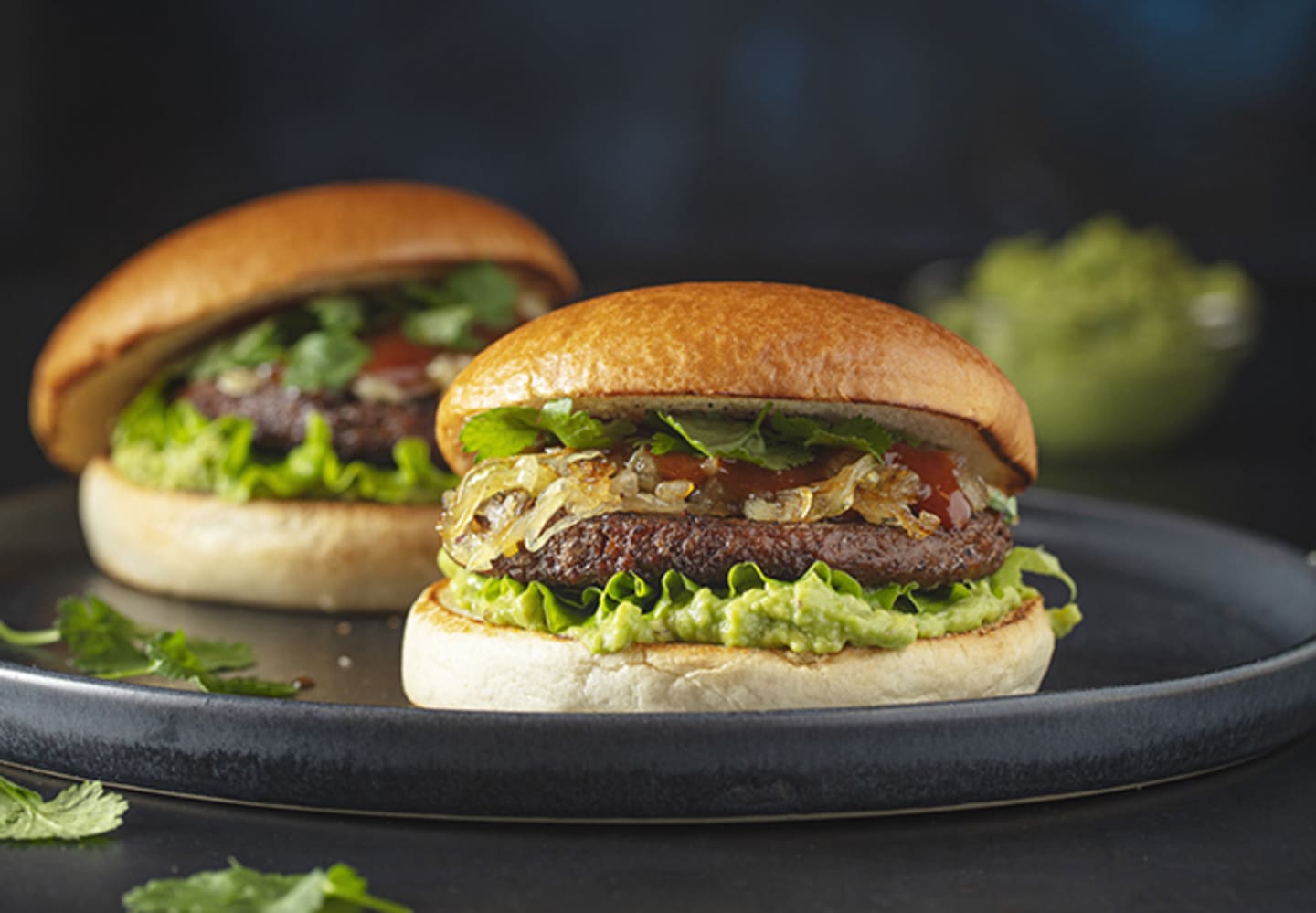 Green Burger med BBQ-sås