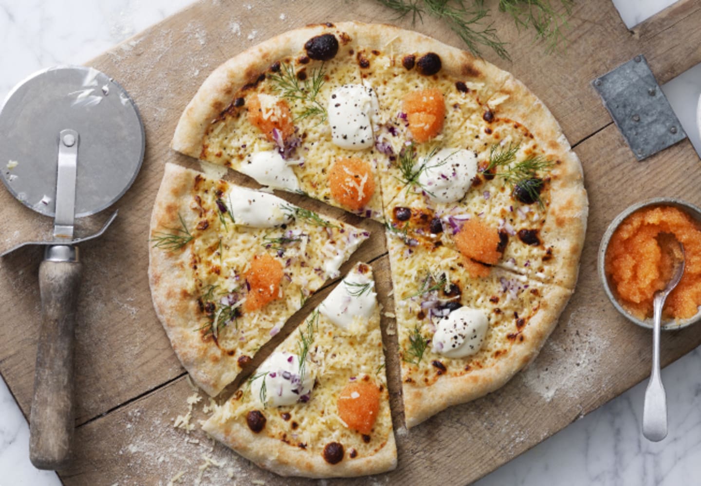 Löjromspizza med Västerbottensost®
