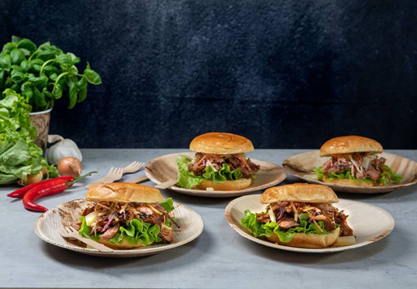 Pulled pork med coleslaw