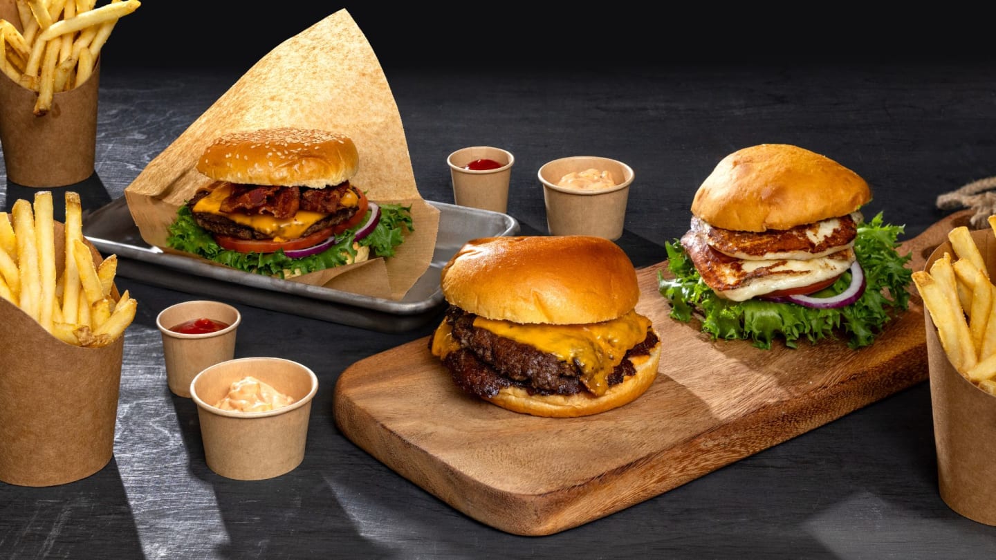 Våra egna hamburgare