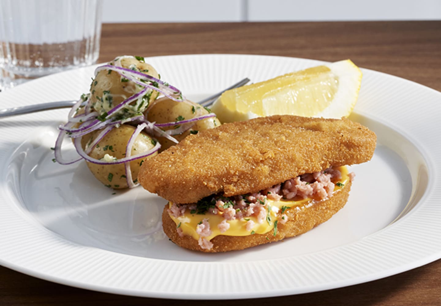 Cordon Bleu med rostad potatis