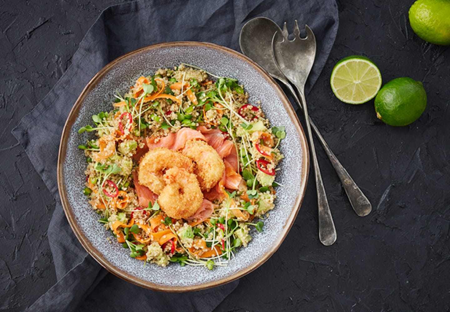 Poké Bowl med fisk och skaldjur