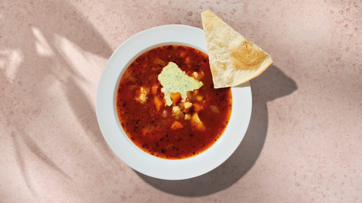 Harissa chicken soup