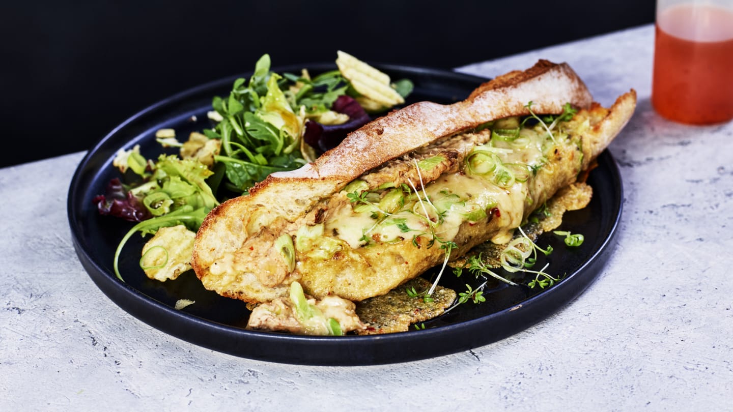 Grilled hot tuna melt