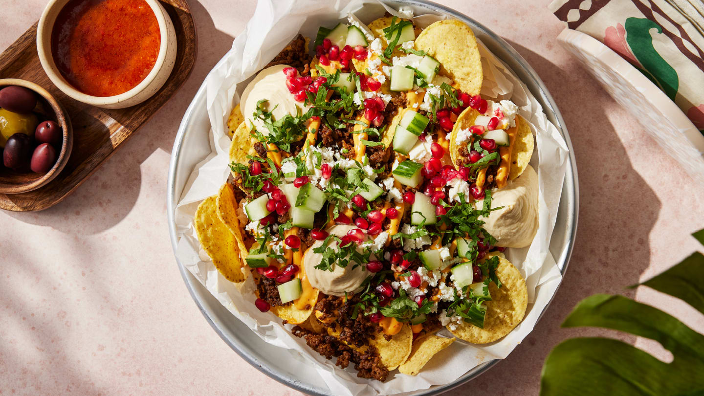 Shawarma-nachos med harissa